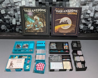 Vagrantsong Compatible board game insert, Expansion options, fits sleeved cards