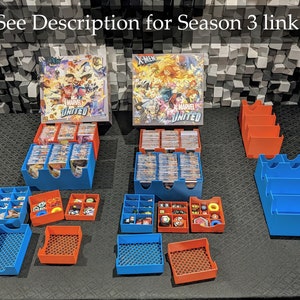 Inserts, compatible with Marvel United and/or X-men united Kickstarter All In - organizes cards and tokens SEE DESCRIPTION