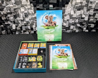 Insert compatible with Ark Nova, with custom break token, fits sleeved cards (unofficial)
