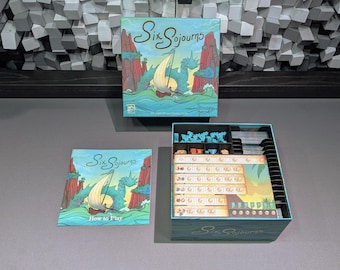 Six Sojourns Deluxe Edition Compatible Insert, unofficial, fits sleeved cards, deluxe components