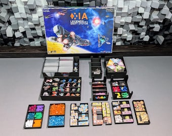 Insert compatible with Xia Legends of a Drift System UNOFFICIAL fits sleeved cards, expansions