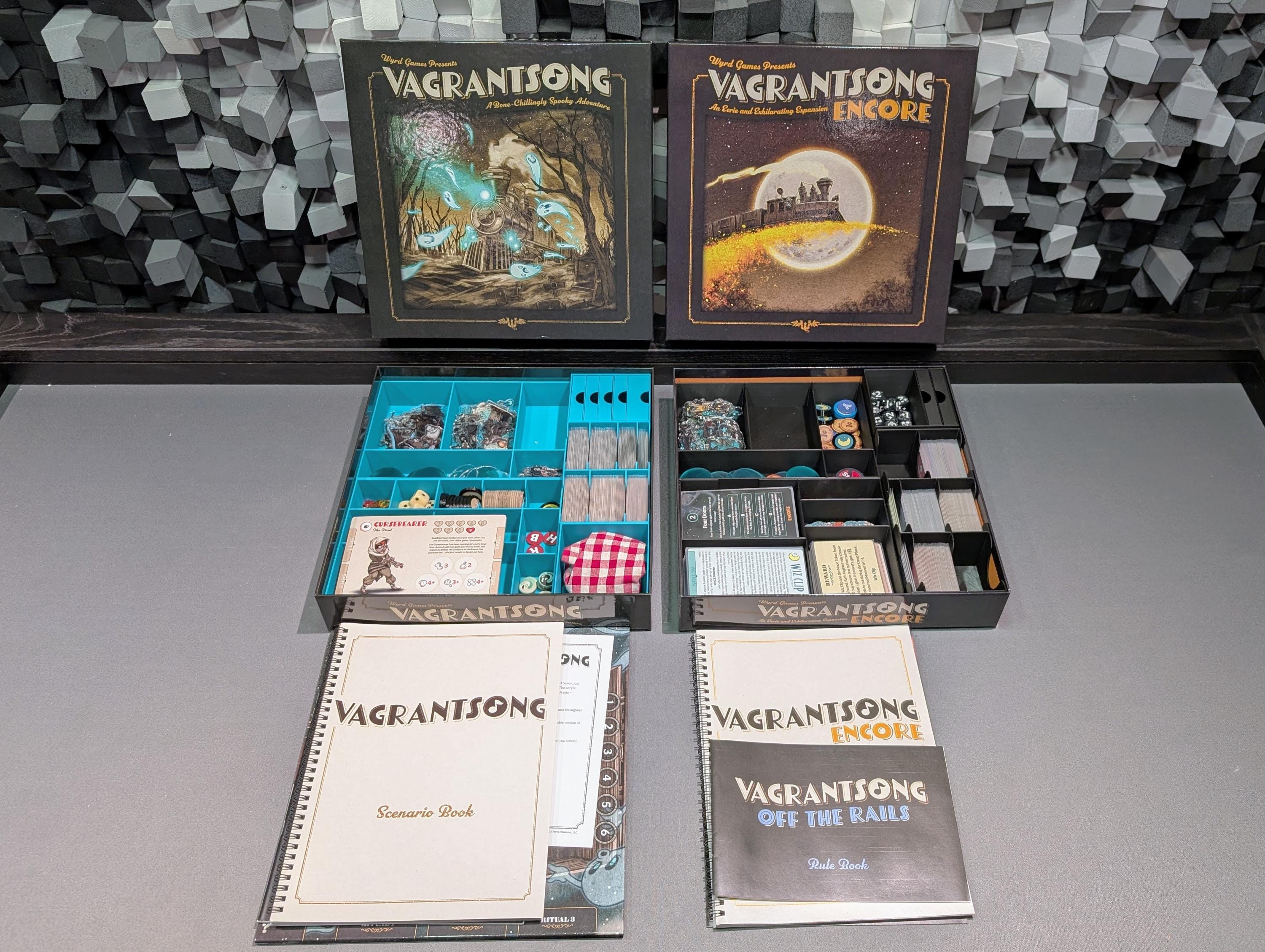 STL Files for Vagrantsong Compatible Board Game Insert, Core and