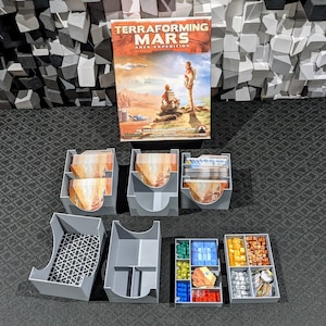 STL-bestanden om in te voegen, compatibel met Terraforming Mars Ares Expedition (standaardverkoop) - bevat kaarten met sleeve, ruimte voor uitbreidingskaarten