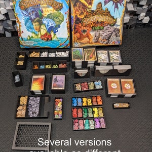 Inserto compatibile con Spirit Island - Contiene QUASI TUTTO in 2 scatole, adatto per carte con bustina protettiva
