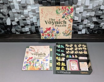 The Voynich Puzzle compatible Insert and colored token rings, fits sleeved cards