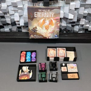 Insert compatible with the Vale of Eternity, fits sleeved cards, expansion