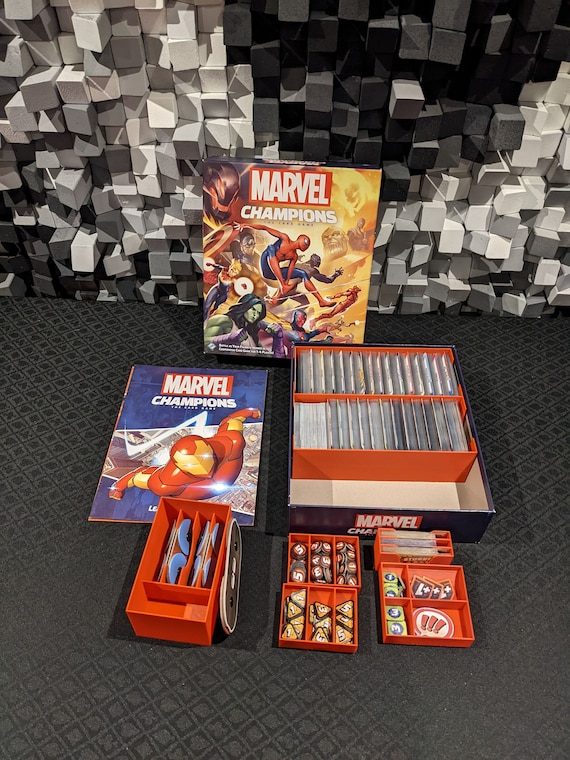 Marvel Champions Compatible Insert Holds Sleeved Cards Etsy