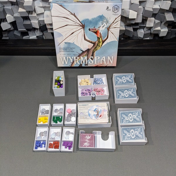 STL files for Insert compatible with Wyrmspan (unofficial), holds sleeved cards, 3d resources (Updated)