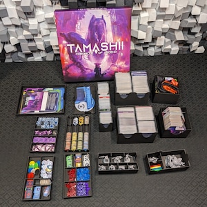 Insert, compatible with Tamashii Chronicle of Ascend (Gamefound mini edition), fits expansions, sleeved cards, SEE NOTES