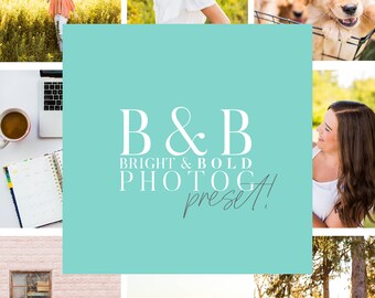 Bright & Bold Fotograf Desktop und Mobile Voreinstellung, Fotografen, Digital Download, Lightroom, Handy, True Color, Bearbeitung