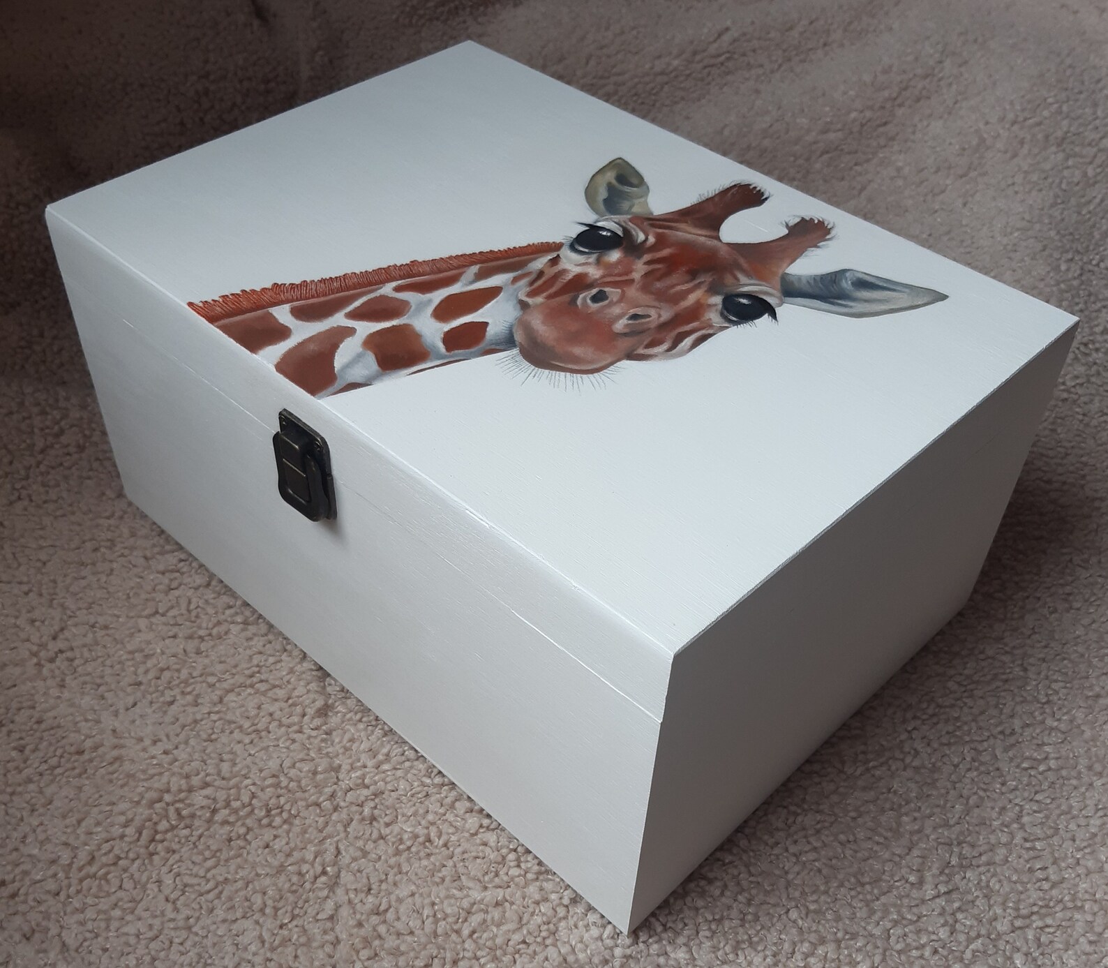 Handpainted giraffe box Etsy