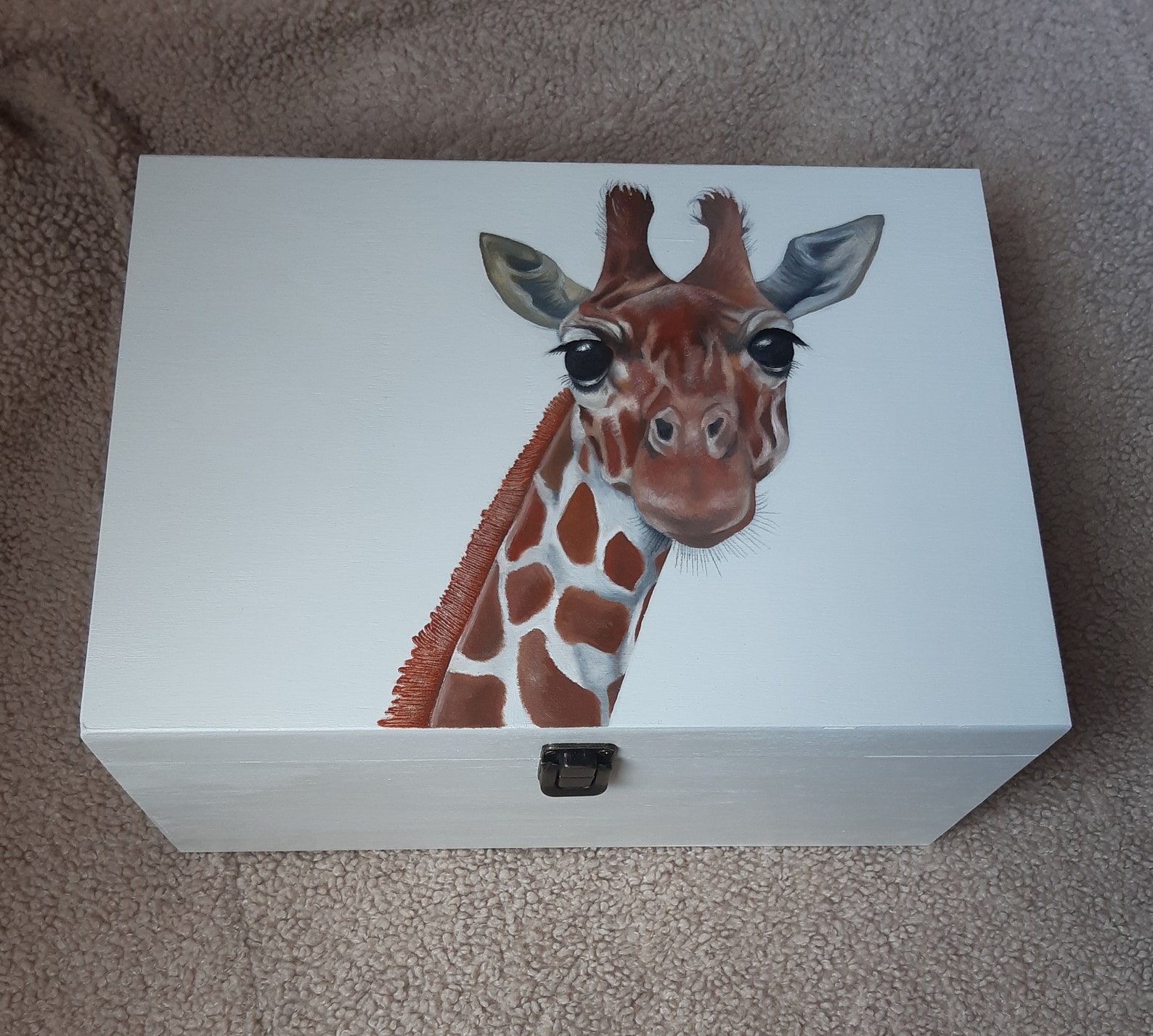 Handpainted giraffe box Etsy