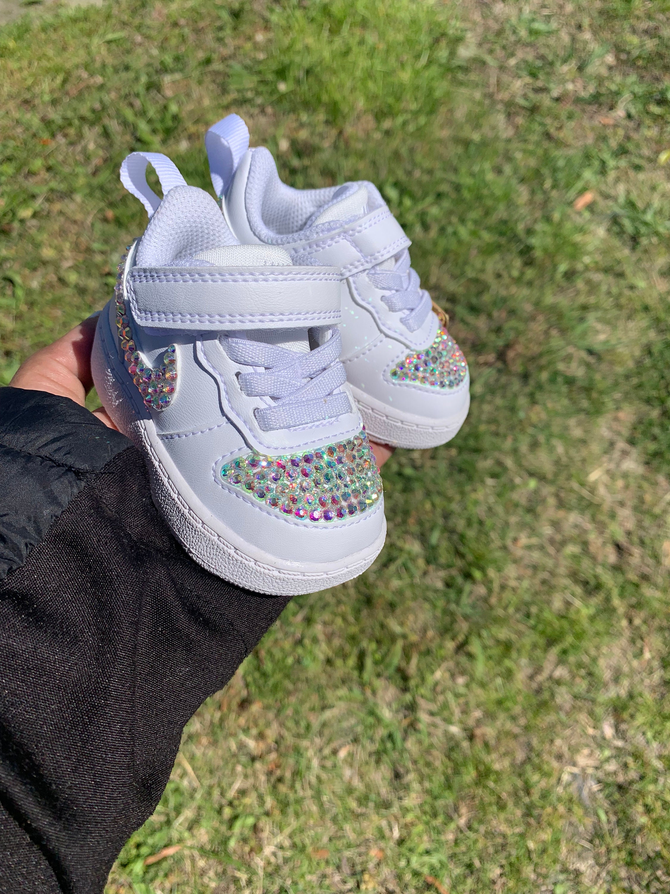 Baby Bling Nike Shoes, Rhinestone Toddler Shoes, Custom Baby Shoes