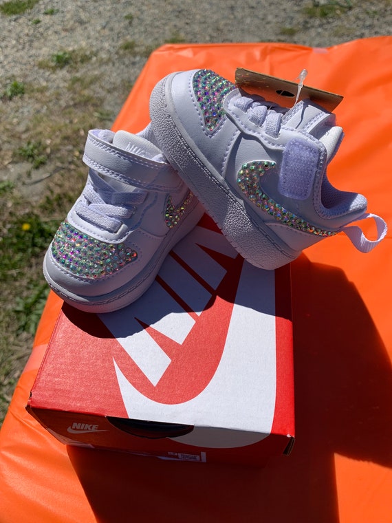 Baby Bling Nike Shoes, Rhinestone Toddler Shoes, Custom Baby Shoes