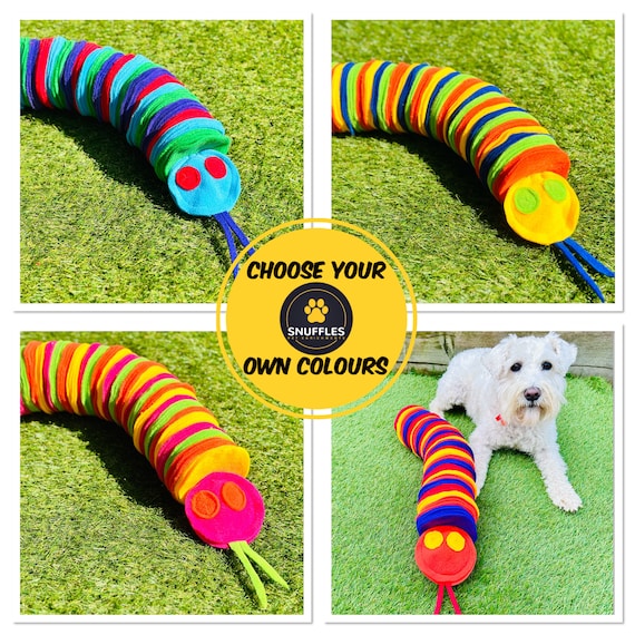 Custom Colours Large Snuffle Snake Interactive Dog Puzzle Long Lasting Slow  Feeder Medium-large Dogs & Puppy Dog Gift Idea Dog Toy 