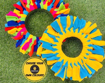 Custom Fleece Frisbee 2 sizes  | dog agility | fun interactive dog toy | recall training | enrichment activity | dogs & puppies | dog gifts