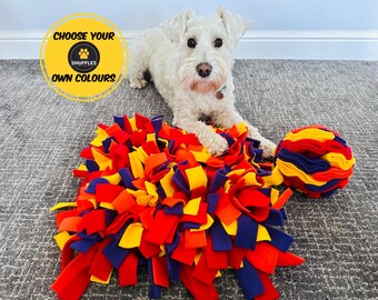 Custom Coloured | Snuffle Mat & Medium 6” Snuffle Ball Set |Enrichment Activity | Slow Feeder |Scent Work | Dogs and Puppies |Dog Gift Ideas