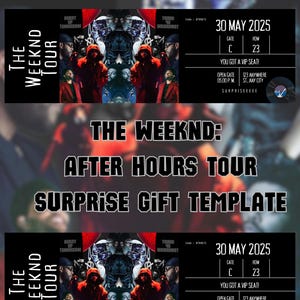 The Weekend Custom Concert Ticket – Tour Digital Gift|Fan Surprise ,Printable Gift|Surprise Fans|