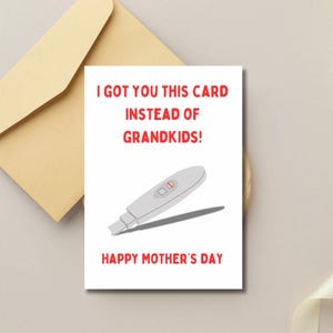 Comprei este cartão para você em vez de "Feliz Dia das Mães" para os netos, Cartão engraçado para o Dia das Mães, Cartão de felicitações para o Dia das Mães mal-educado, Cartão de aniversário atrevido