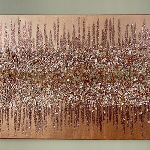 Image showcasing Rose Gold Glitter Painting, Rose Gold Glass Painting, Rose Gold Shell ...