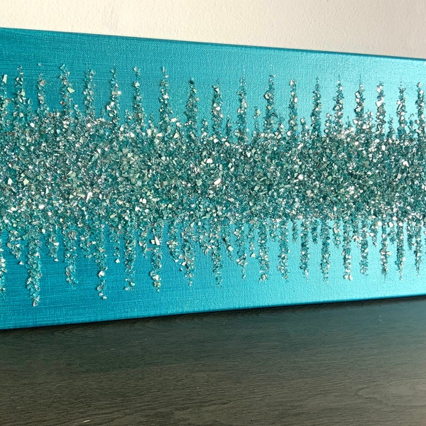 Teal Wood Decor Etsy