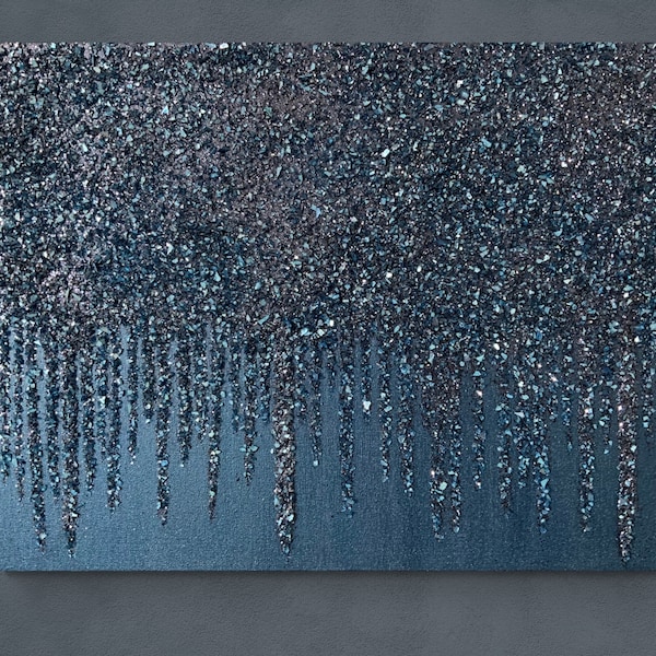 Blue Glass Wall Decor Etsy