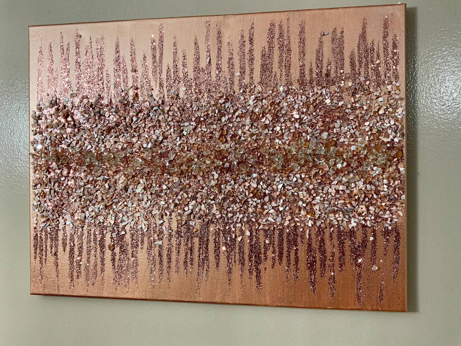Rose Gold Glass Wall Beads photo