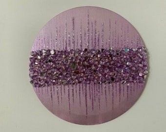 Pintura de brillo púrpura, pintura de vidrio púrpura, pintura de vidrio de brillo púrpura, decoración de pared púrpura, arte abstracto