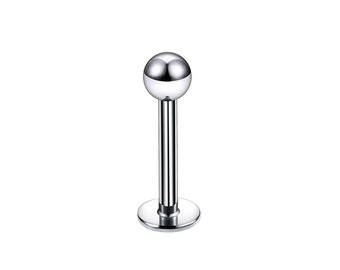 8mm Silver Ball Labret Lip Chin Tragus Helix Piercing Stainless Steel In Jewellery Presentation Boxes