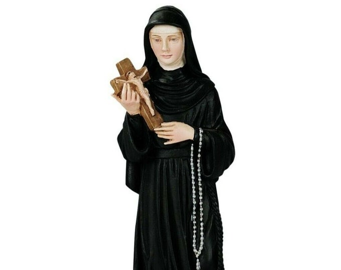 Statue of Saint Rafqa cm 20 (7.87 inches) in marble resin full decorated by hand of Italian artisan production