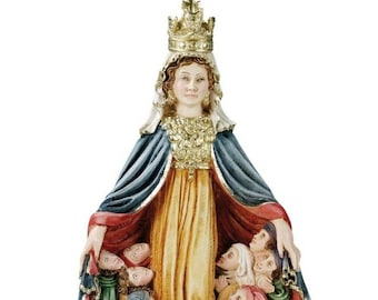 Statue of the Madonna of Monte Berico 28 cm (11.02 inches) in hand-decorated full resin marble, Italian artisan production