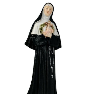 Statue of Saint Rita of Cascia cm 50 (19.68 inches) in marble resin decorated by hand, handcrafted in Italy