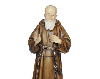 Statue of Saint Leopold Mandic cm 100 (39.37 inches) in marble resin hand decorated, Italian artisan production