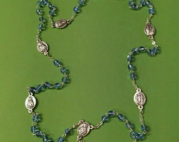 Rosary of Our Lady of Sorrows of Tears cm 50 in half crystal of Italian artisan production
