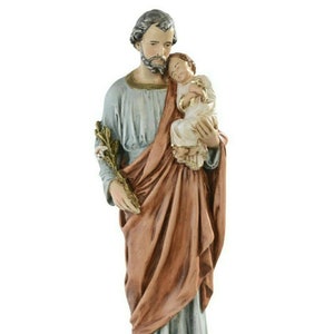 Statue of Saint Joseph cm 40 (15.74 inches) in marble resin full decorated by hand of Italian artisan production