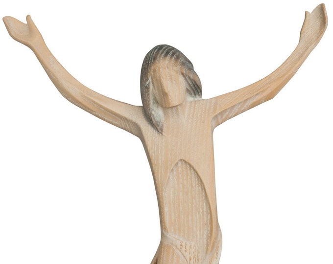 Rustic body of Jesus carved in Valgardena wood and decorated by hand, various sizes, of Italian artisan production