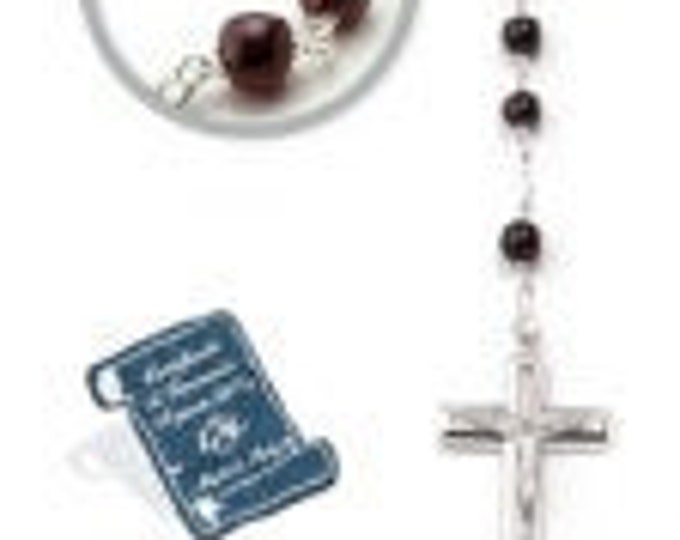 Rosary in silver 925 and garnet, diameter of the grain mm 6, of Italian artisan production