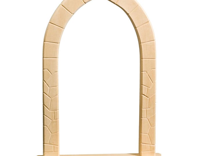 Wall shelf for statues, made of natural Valgardena wood, various sizes, handcrafted in Italy