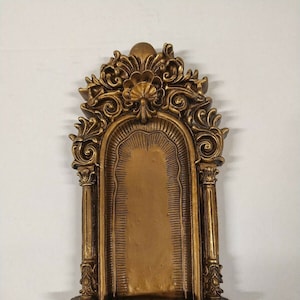 Oratorium cm 31 x 14,5 (12,20 x 5,70 Zoll) zum Aufhängen, aus Marmorharz, ideal für Statuen von cm 12/15 (4,72/5,90 Zoll), handgefertigt