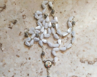 Rosary of Our Lady of Tears cm 50 glass beads of Italian artisan production