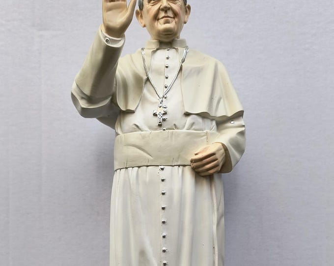 Statue of Pope Francis, Jorge Mario Bergoglio, cm 40 (15.74 inches) in hand-decorated resin