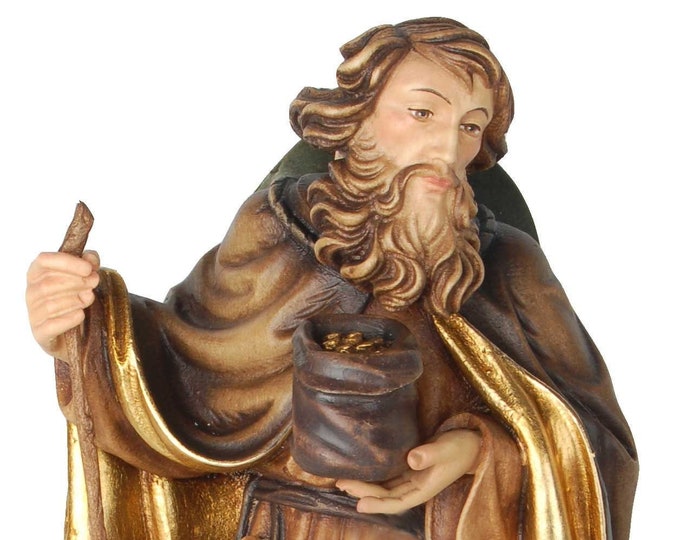 Statue of Saint Judas Iscariot carved in Valgardena wood and hand decorated, Italian artisan production