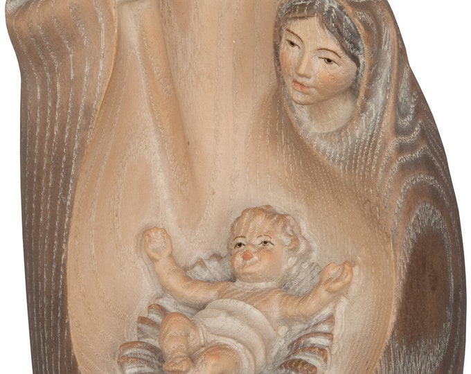 Nativity scene carved in Valgardena wood and decorated by hand, various sizes, Italian artisan production