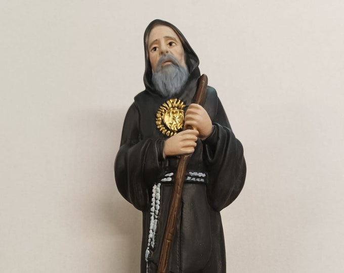 Statue of Saint Francis of Paola 30 cm (11.81 inches) in hand-decorated full resin marble of Italian artisan production