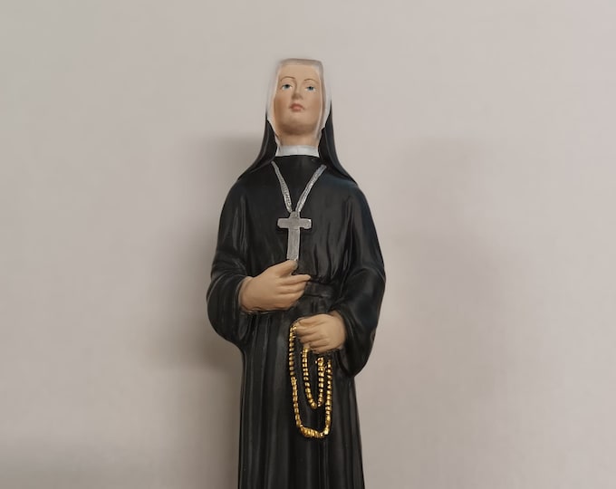 Statue of Saint Sister Faustina Kowalska cm 30 (11.81 inches) in marble resin full decorated by hand of Italian artisan production