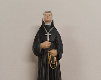 Statue of Saint Sister Faustina Kowalska cm 20 (7.87 inches) in marble resin full decorated by hand of Italian artisan production