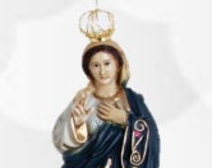 Statue of Our Lady of Sameiro cm 58 (22,83 inches) made of resin, hand-decorated, handcrafted