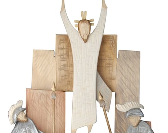 Sculpture of the passion of Jesus carved in wood from Valgardena and decorated by hand, Italian production, various sizes