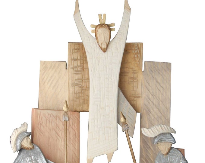 Sculpture of the passion of Jesus carved in wood from Valgardena and decorated by hand, Italian production, various sizes