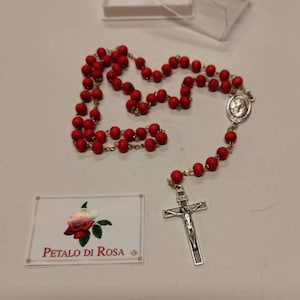 Scented Rose Petal Rosary cm 45 (17.71 inches) of Italian artisan production